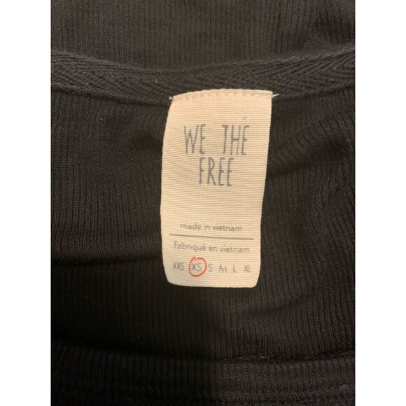 We The Free Black Long Sleeve Round Neck Pleated Tunic Top Size XS - Picture 3 of 8